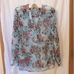 KUT from the Kloth- Sheer Floral Tunic, Used Like New